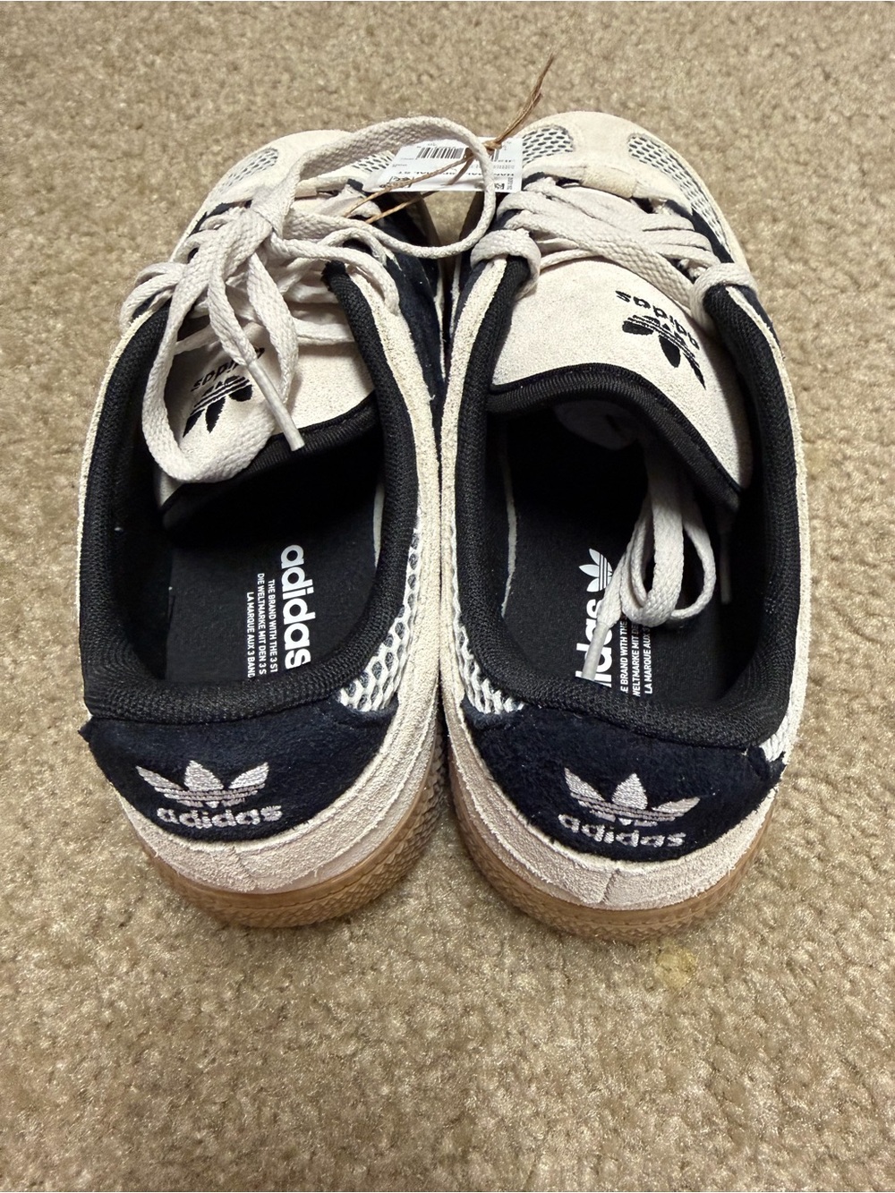 adidas White and Black Athletic Sneakers - Picture 3 of 6